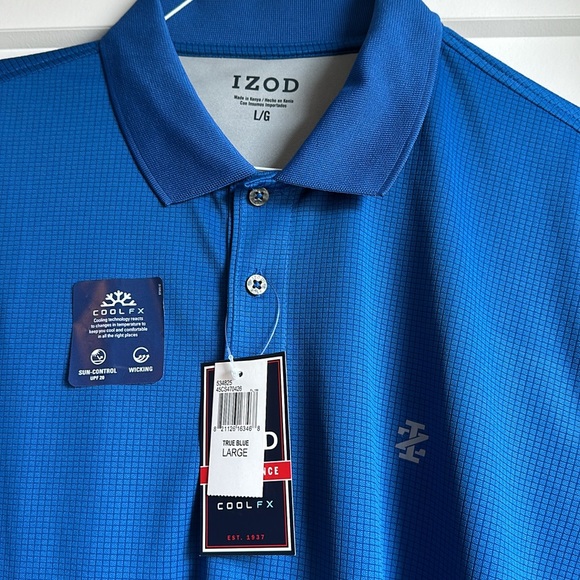 IZOD, Large, blue cool fx polo - Picture 2 of 3